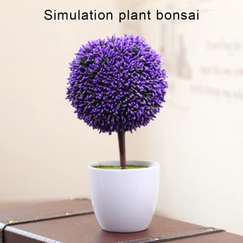 Simulare de Plante arta Topiata Mingea Ghivece cu Plante Grean Lasă Mingea pentru Acasă Decorare Fereastră CANQ889 Imagine 4