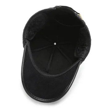 Snapback Cap de Iarna Noi Catifea Caldă Earmuff Pălării Termic Sepci de Baseball Pentru barbati Casual din Bumbac Capac de Sport Reglabil Dimensiune Tata Pălărie Imagine 4