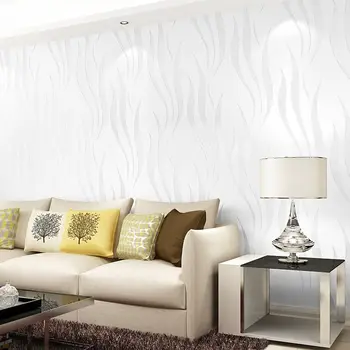 Val Simplu Dungi Tapet Gri Argintiu Tv Canapea Fundal Tapet Modern Living, Dormitor Non-Țesute Tapet De Lux Imagine 4