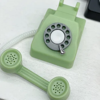 1: 12 Casă De Păpuși În Miniatură Simulat Retro Telefoanele Fixe Model De Mobilier Casă De Păpuși Decor Ambarcațiuni Copii Pretinde A Juca Jucărie Imagine 5