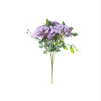 1 Pachet de Mătase Bujor Hortensie Buchet de Acasă Decorare Petrecere de Nunta de Flori False DIY Flori Artificiale 26cm Imagine 5