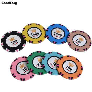 100buc Trei culori de Divertisment Texas Hold ' em Lut cu Fier de Poker Chips-uri de Seturi de Lux Set de 16,5 g Culoare Chips-uri Ieftine Imagine 5