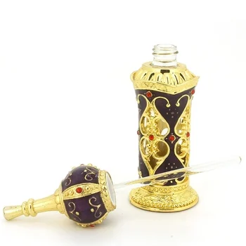 12ml Aur, Sticla de Parfum cu Stick Dubai Stil de Înaltă Calitate Stil oriental Parfum Recipient Ulei Esential de Sticla Elegant Imagine 5