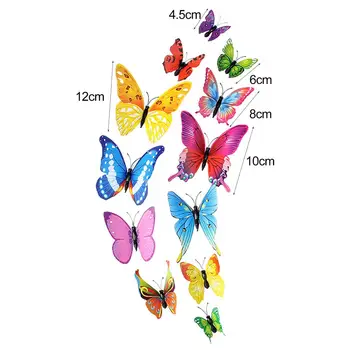 12PCS Fluture Decor autocolante Fluturi Decorative Pentru Petrecerea de Ziua de Alimentare 3D butterfly Tematica Parti Decor Nunta Imagine 5