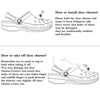 1buc Croc Farmece Urs Drăguț Desene animate Gaura Pantofi din PVC Moale Material Pantofi Pantofi de Flori Farmecul Accesorii Pantof Pantof Catarama Jibz Imagine 5