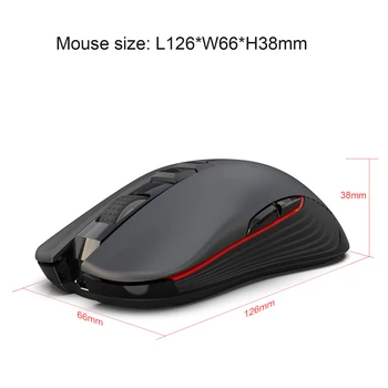 2.4 G-C USB Mouse Wireless Rechargeable Gaming Mouse, 3600DPI 7 Buton de Tip c Mute Soareci pentru Macbook Laptop PC Joc Mouse-ul Imagine 5