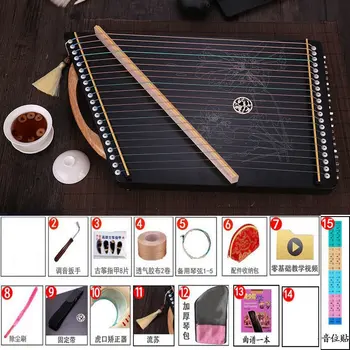 21 Șir Guzheng Stil Chinezesc Tradițional Lemn de Paulownia Portabil Mini Scenă Instrumente Muzicale pentru Incepatori Nou Imagine 5
