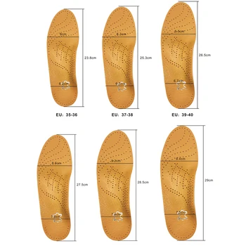 3D Premium Piele sanatoasa ortezare branț pentru Flatfoot Mare Suport Arc tălpile interioare din Silicon Tălpi bărbați și femei pantofi de piele Imagine 5