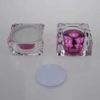 50pcs en-gros 30ml Roz de cristal pătrat gol borcane cu capac , roz gol 30ml pătrat borcan cu capac ,30 ml pătrat borcane en-gros Imagine 5