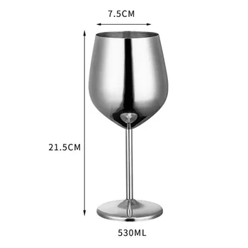 530ml din Oțel Inoxidabil Vin Rosu Whisky Pahar de Cocktail Acasă Bea Suc de Sticlă 304 din Oțel Inoxidabil cu Ciocanul de Placat cu Aur Rose Imagine 5