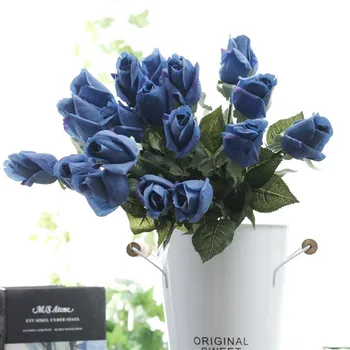 9pcs/lot 8 culori de trandafir Proaspete Flori Artificiale Atingere Real a crescut FlowersHome decoratiuni pentru DIY Petrecere de Nunta sau Ziua de nastere 45cm Imagine 5