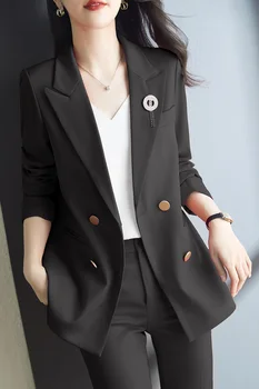 Coreean toamna jacheta sport femei supradimensionat îmbrăcăminte Carouri sport sacou office sacou femei de primăvară supradimensionate îmbrăcăminte Imagine 5