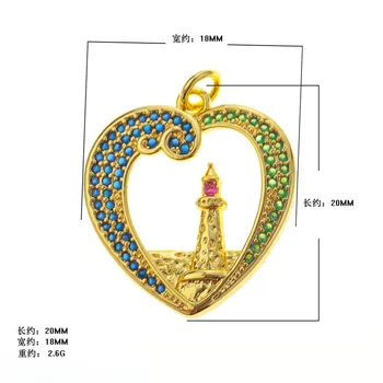 De moda de aur Sper far pandantiv colier pentru femei 18k aur placate cu cupru lanț colier pentru fete bijuterii cadou Imagine 5