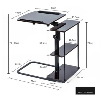 De înaltă calitate liftable de birou laptop Modern, minimalist noptieră cu măsuță Pliantă mobil noptieră colț de masă. Imagine 5
