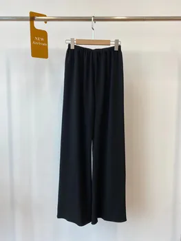 Femei Cearșaf Mare Elastic Talie Pantaloni Lungi de 3 Culori 2022 Vara Noi Doamnelor Subțire Drept Casual Pantaloni Toate-meci Imagine 5