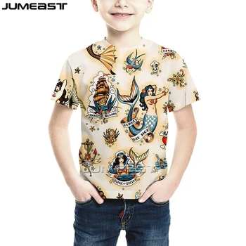Jumeast Vara Copii T Shirt de Imprimare 3D Y2k Stil de Desene animate Maneca Scurta Sport Copii Moda Streetwear Pulover Amuzant Topuri Imagine 5