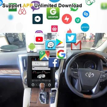 Masina de Navigație GPS Android Tesla Stil Pentru TOYOTA Alphard 2015 - AH30 Auto Radio Stereo Multimedia Player cu BT WiFi DSP Imagine 5