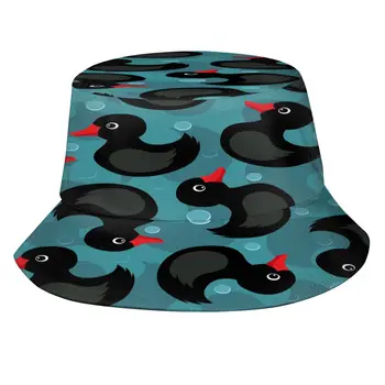 Rațe Drăguț Cu Buline Pălărie Găleată Pălării De Vară Pălărie Pescar Pliabil Femei Bărbați Protecție Solară Umbra Capace Imagine 5