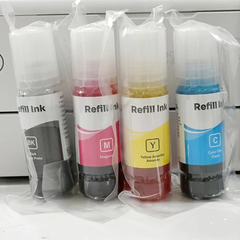 Realcolor 70 ML Premuim Inkjet Printer Ink C M Y K Reumplerea cu Cerneală de Înlocuire Kit Special de Cerneala Dye Pentru EcoTank ET L3110 Imagine 5
