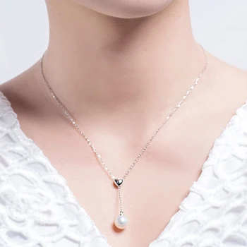 Sinya Drăguț Multifunctional perla Pandantiv 18k Au750 colier de aur pentru femei fete iubitor de uzura lungime reglabila Imagine 5