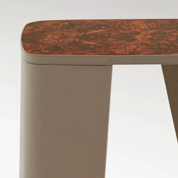 Un design Modern Italian de lux mobilier masa din colt forma patrata partea de masă de masă de cafea living de lux pentru camera live Imagine 5