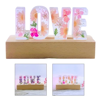 Veșnică Floare de Alimentare USB Led Lumina de Noapte Scrisoare de DRAGOSTE a CONDUS Uscate Personalizate Florale de Trandafir Lampa de Nunta, Petrecere de Aniversare Decor Imagine 5