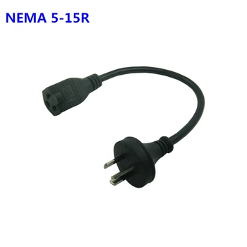 AU AS3112 Australia pentru a NE America NEMA 5-15R Digital Portabil de Conversie de Putere Cablu Scurt PDU UPS Cablu 20cm Imagine 0