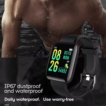 Livrare Gratuita Bărbați Femei Ceas Inteligent Tensiunii Arteriale Impermeabil Smartwatch Monitor De Ritm Cardiac Tracker De Fitness Ceasuri Sport Wristw Imagine 0