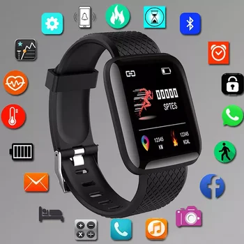 Livrare Gratuita Bărbați Femei Ceas Inteligent Tensiunii Arteriale Impermeabil Smartwatch Monitor De Ritm Cardiac Tracker De Fitness Ceasuri Sport Wristw Imagine 3