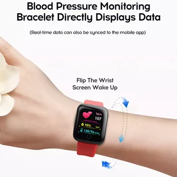 Livrare Gratuita Bărbați Femei Ceas Inteligent Tensiunii Arteriale Impermeabil Smartwatch Monitor De Ritm Cardiac Tracker De Fitness Ceasuri Sport Wristw Imagine 5